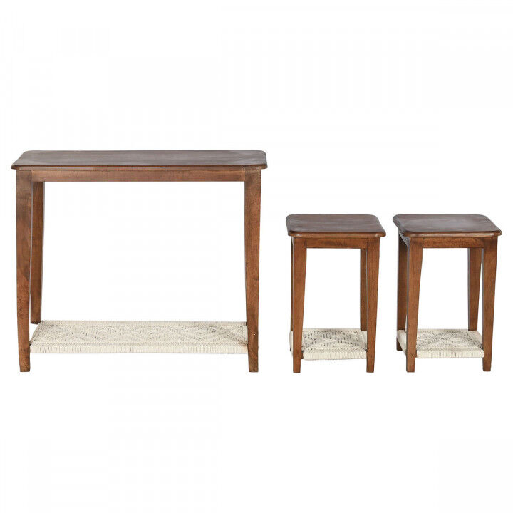 Set of 3 tables Home ESPRIT Brown 95 x 40 x 81 cm (3 Pieces)