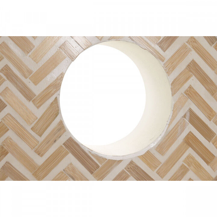 Set of 2 Vases Home ESPRIT White Brown Resin Bamboo Natural Tropical 47 X 13 X 52 CM (2 Pieces)