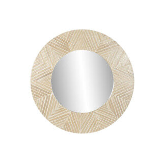 Miroir mural Home ESPRIT Blanc Marron Mosaïque Tropical 100 x 4 x 100 cm