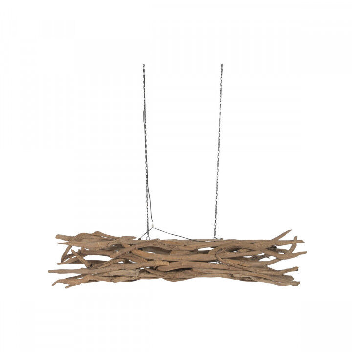 Deckenlampe Home ESPRIT Schwarz natürlich Holz Eisen Teakholz 50 W