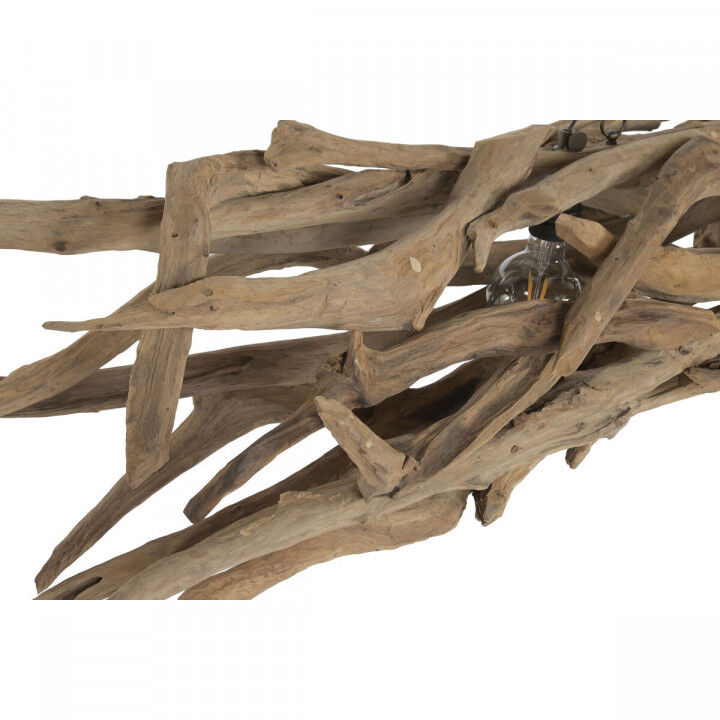 Suspension Home ESPRIT Noir Naturel Bois Fer bois de teck 50 W