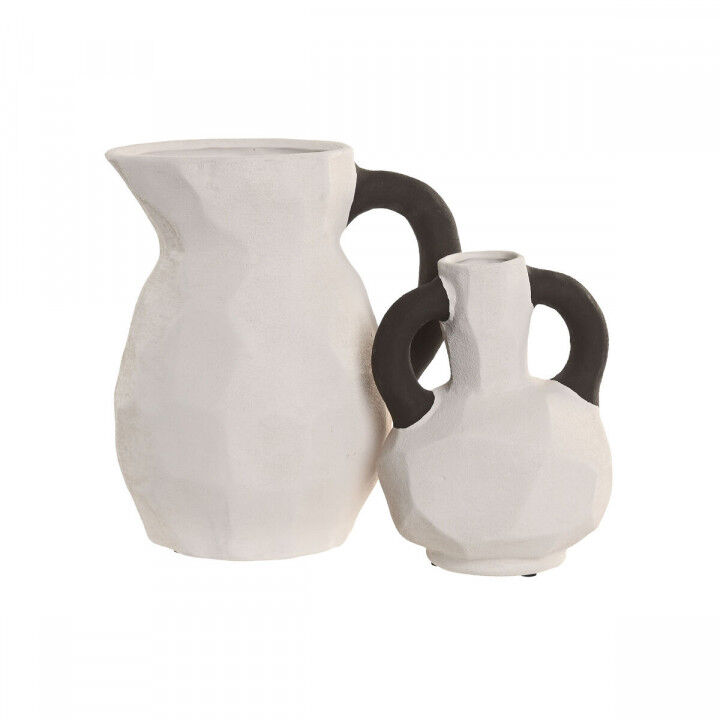 Vase Home ESPRIT Blanc Gris Grès