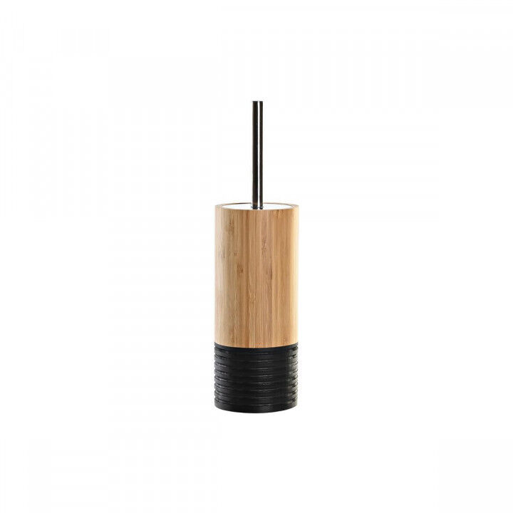 Scopino per il Bagno DKD Home Decor Nero Naturale Bambù 10 x 10 x 36,8 cm