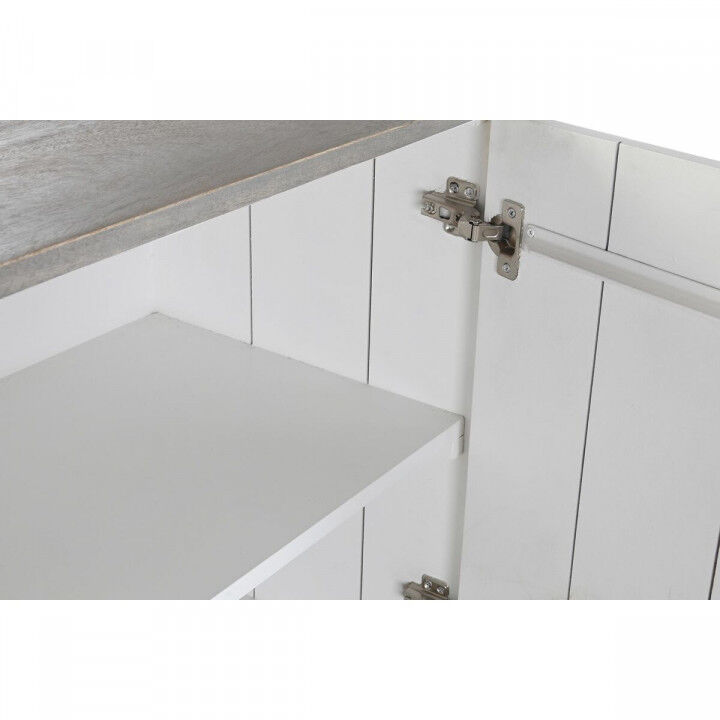 Aparador DKD Home Decor Blanco Gris Dorado Metal Madera de mango 152 x 43 x 84 cm