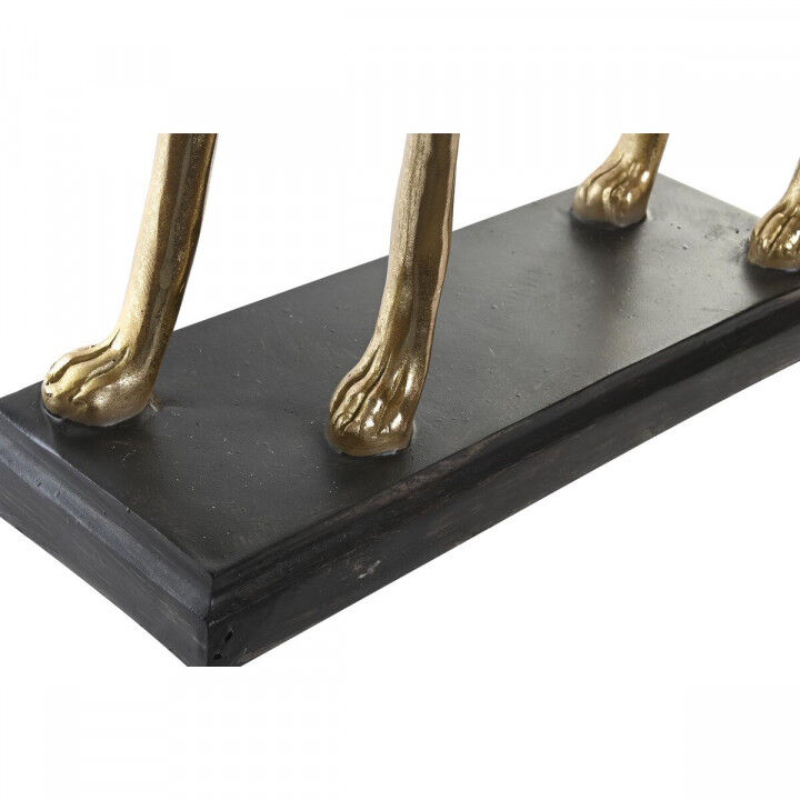Statua Decorativa DKD Home Decor 44,5 x 17 x 65,5 cm Nero Dorato Cane