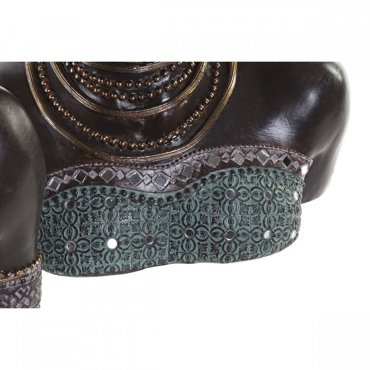 Statua Decorativa DKD Home Decor Dorato Argentato Coloniale Africana 24 x 18 x 36 cm (2 Unità) (2 Pezzi)