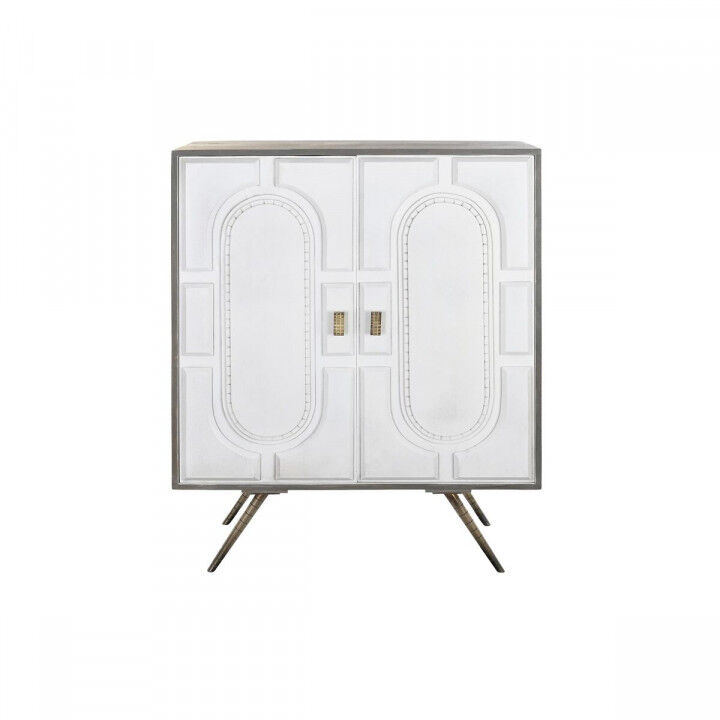 Sideboard DKD Home Decor White Grey Golden Brass Mango wood 93 x 41 x 114 cm
