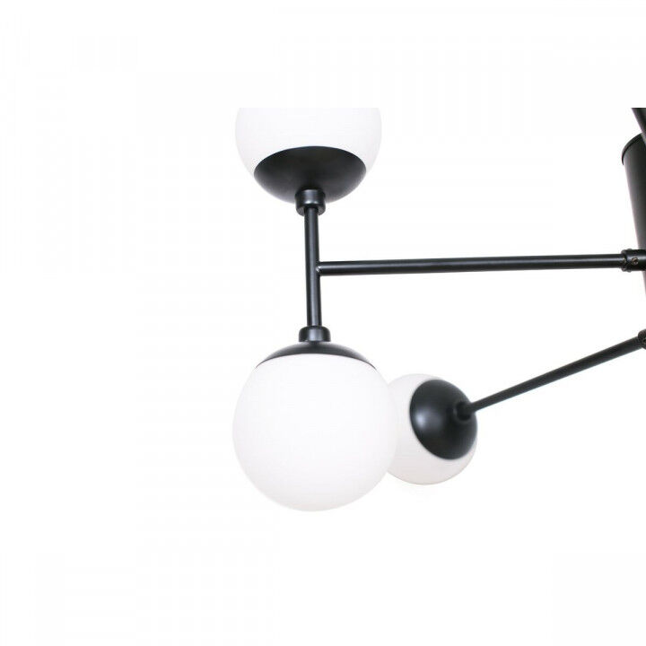 Suspension DKD Home Decor Verre Noir (76.2 x 76.2 x 40.64 cm)