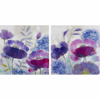 Leinwand DKD Home Decor Kiefer Leinwand 80 x 3,5 x 80 cm