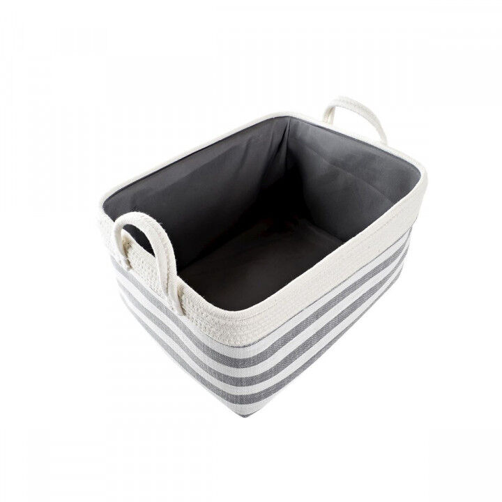 Basket set DKD Home Decor Stripes 40 x 30 x 23 cm Grey