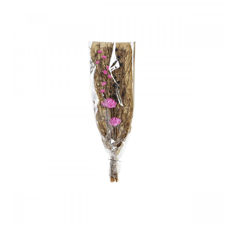 Bunch DKD Home Decor Pink Brown White Dried flower (2 Units) (30 x 30 x 65 cm)
