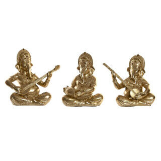 Decoratieve figuren DKD Home Decor Hars Indiaas (31 x 15,5 x 30 cm) (3 Stuks)