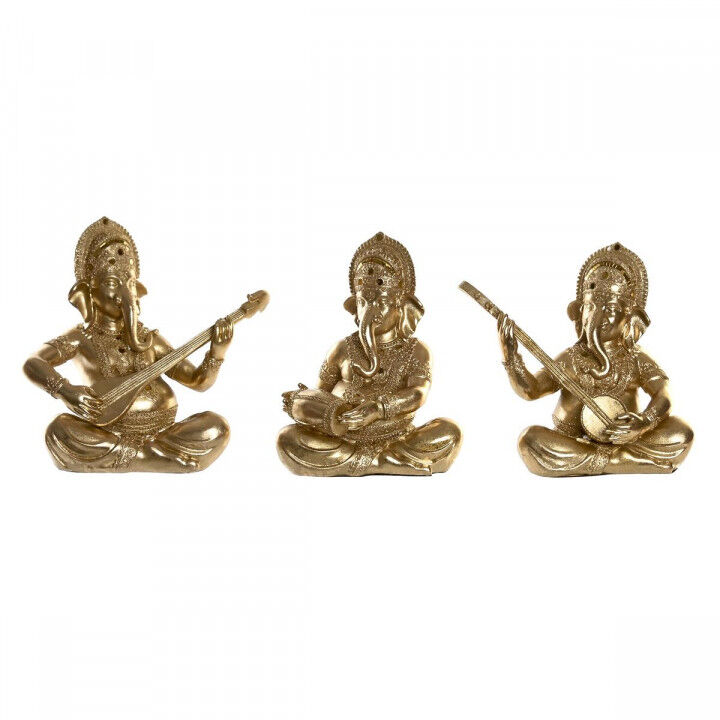 Decoratieve figuren DKD Home Decor Hars Indiaas (31 x 15,5 x 30 cm) (3 Stuks)