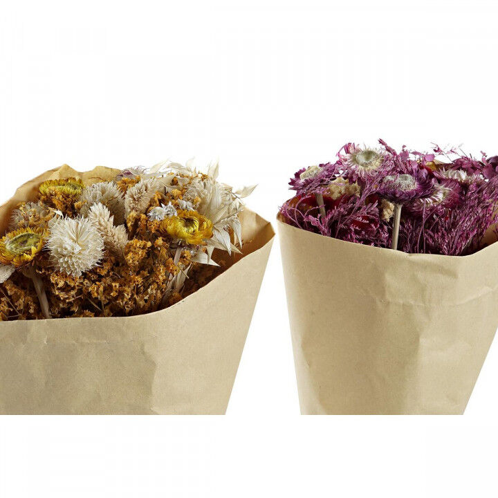 Bunch DKD Home Decor Fuchsia Yellow Dried flower (20 x 12 x 50 cm) (2 Units)