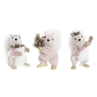 Christmas bauble DKD Home Decor Polyester Squirrel (13 x 16 x 21 cm) (3) (3 Units)