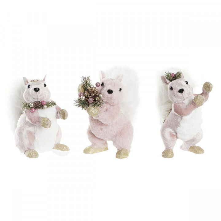 Christmas bauble DKD Home Decor Polyester Squirrel (13 x 16 x 21 cm) (3) (3 Units)