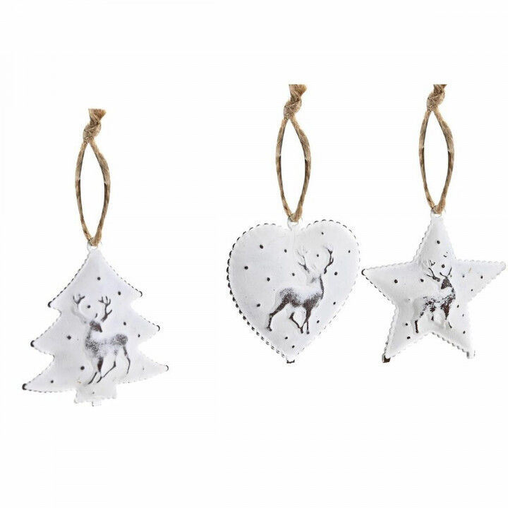 Weihnachtsdekoration Set DKD Home Decor Metall (12 x 12 x 3 cm) (3 Stück)
