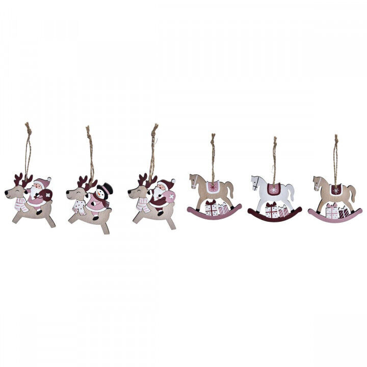 Christmas Decorations Set DKD Home Decor MDF Wood (21 x 8,2 x 1,5 cm) (8 cm) (2 Units)