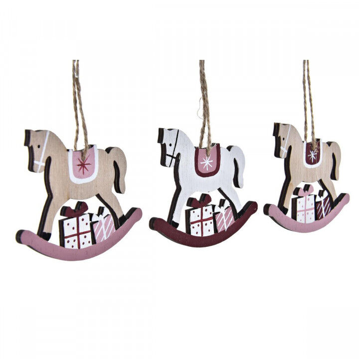 Weihnachtsdekoration Set DKD Home Decor Holz MDF (21 x 8,2 x 1,5 cm) (8 cm) (2 Stück)