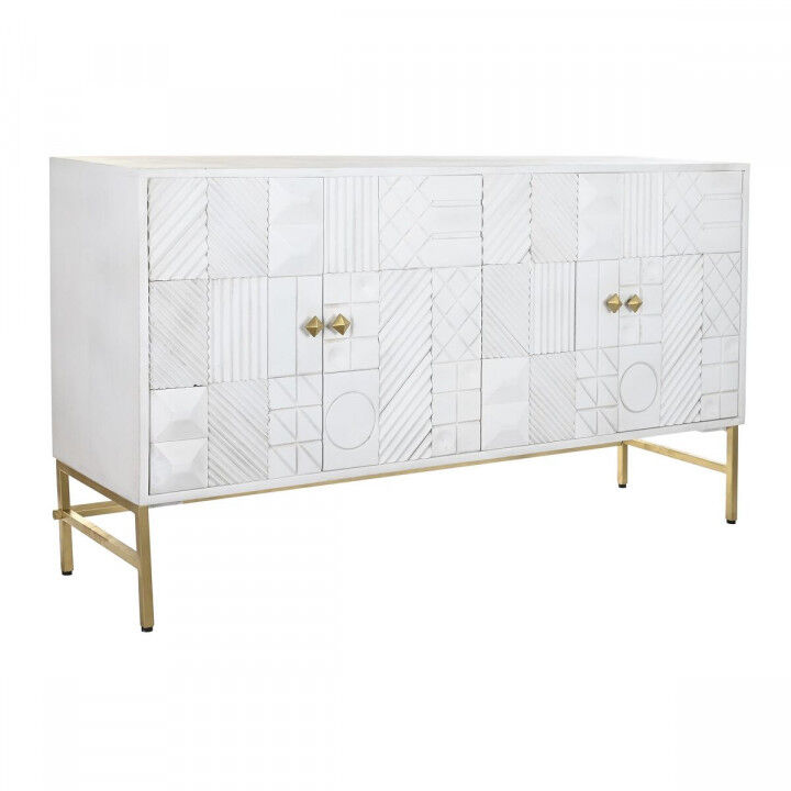 Credenza DKD Home Decor Bianco Ottone Legno di mango 157 x 43 x 84 cm 153 x 43 x 84 cm Rombos