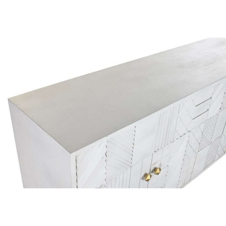 Sideboard DKD Home Decor White Brass Mango wood 157 x 43 x 84 cm 153 x 43 x 84 cm Rhombus