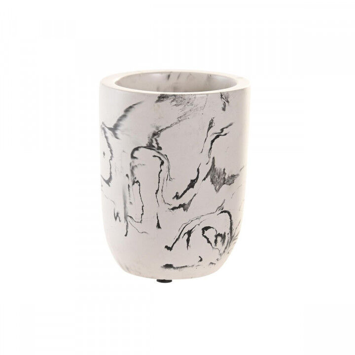 Glass DKD Home Decor White Black Cement 7 X 7 X 9,5 CM