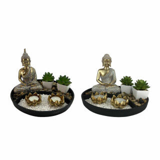 Decoratieve figuren DKD Home Decor 26 x 26 x 18 cm Orientaals Tuin (2 Stuks)