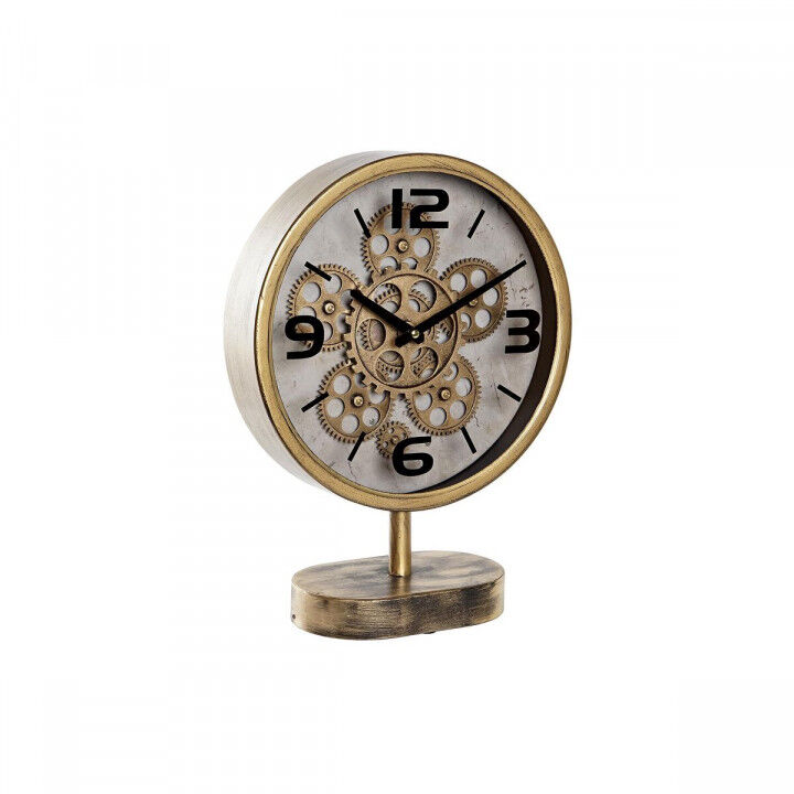 Orologio da Tavolo DKD Home Decor Dorato Ingranaggi