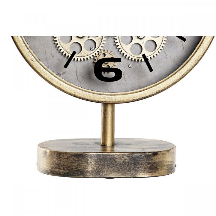 Horloge de table DKD Home Decor Doré Engrenage