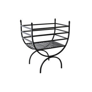 Woodshed DKD Home Decor Black Steel 48 x 30 x 57 cm Log Stand