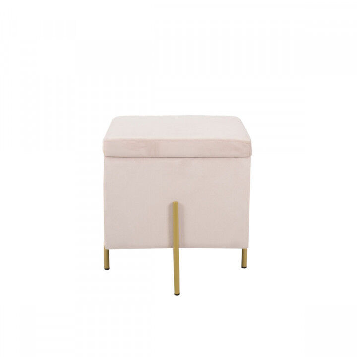 Poggiapiedi DKD Home Decor Rosa Metallo Poliestere (45 x 45 x 45 cm)