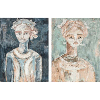 Tela DKD Home Decor Pino Tela 90 x 4 x 120 cm 90 x 3,7 x 120 cm