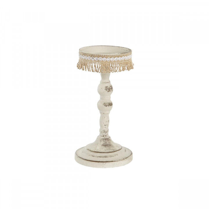 Bougeoir DKD Home Decor Métal Blanc 13 x 13 x 25 cm