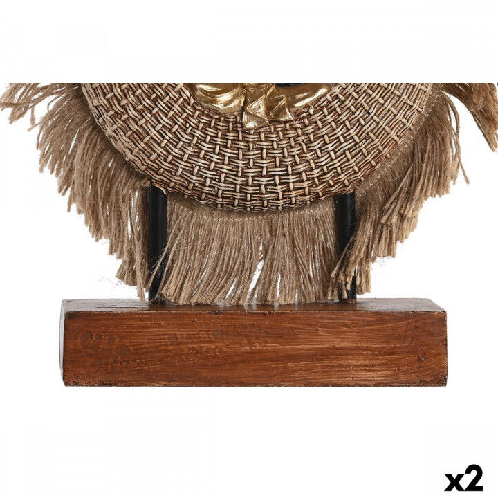 Figurine Décorative DKD Home Decor 19 x 6 x 25 cm Beige Bleu Buda Oriental (2 Unités)