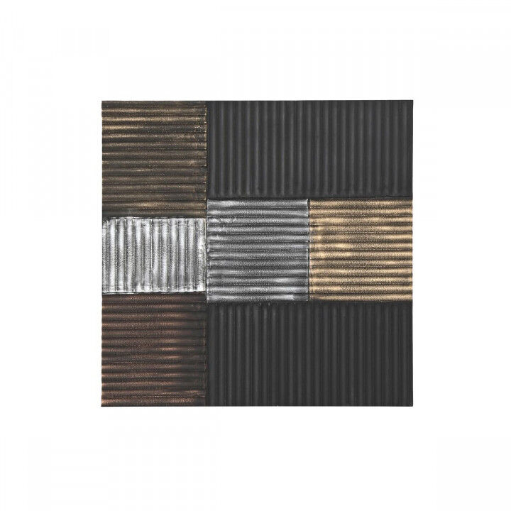 Wall Decoration DKD Home Decor Black Golden Glamour Modern MDF Wood (91 x 3 x 91 cm)