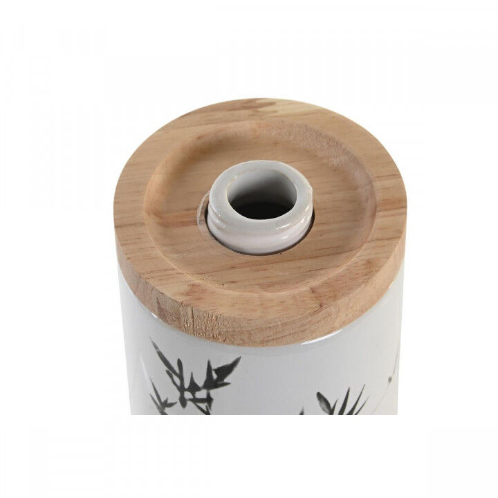 Dispenser di Sapone DKD Home Decor 8 x 9 x 17,5 cm Nero Bianco Gres