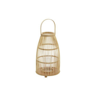 Portavelas DKD Home Decor Cristal Bambú (25 x 25 x 56 cm)