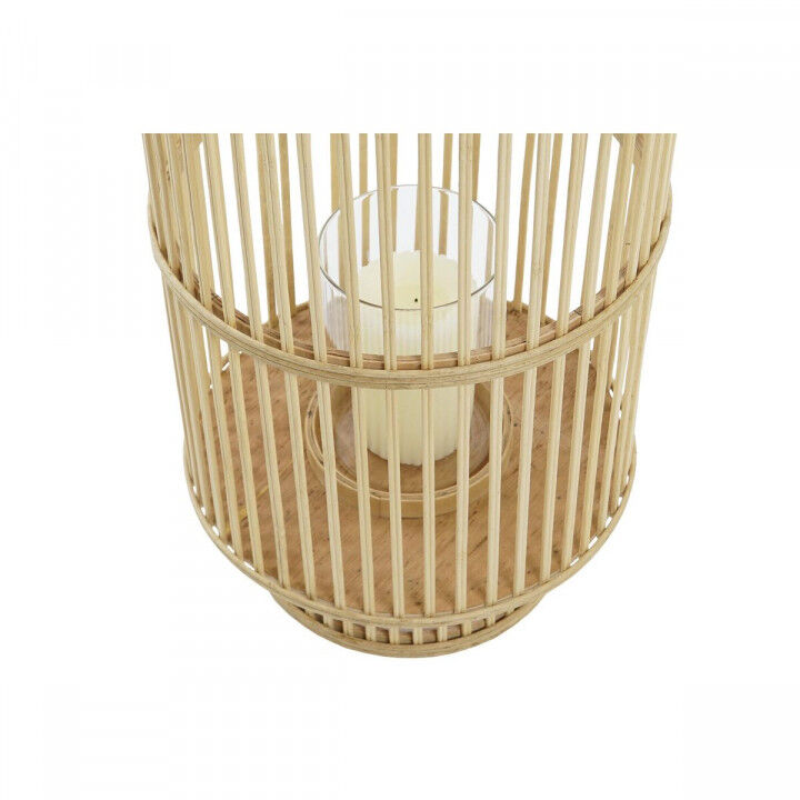 Candleholder DKD Home Decor Crystal Bamboo (26 x 26 x 69 cm)