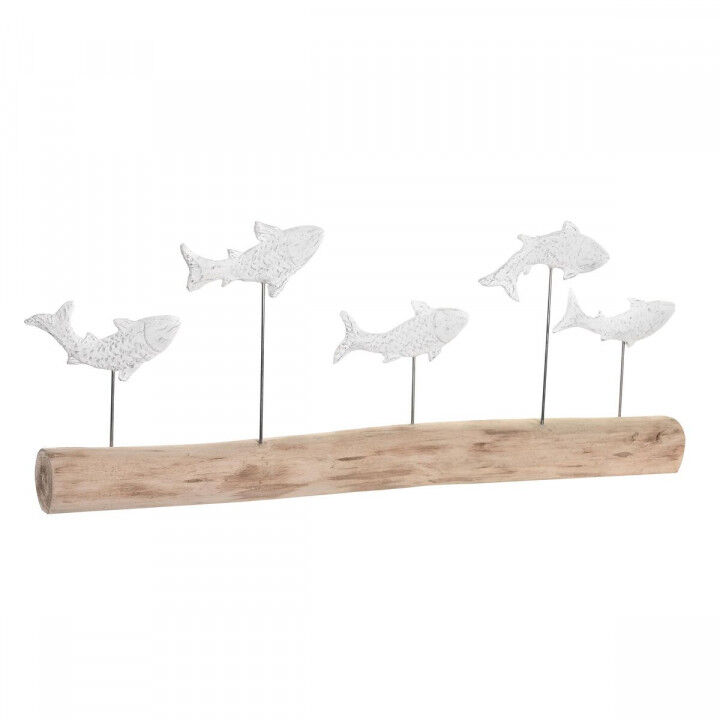 Decoratieve figuren DKD Home Decor Verouderde afwerking Bruin Wit Hars Mangohout Spiralen (77 x 8 x 31 cm)