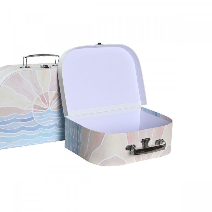 Set decoratieve dozen DKD Home Decor Multicolour Metaal Karton 28 x 9,5 x 20 cm (2 Stuks)