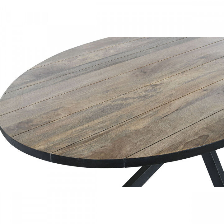 Mesa de Comedor DKD Home Decor Negro Natural Metal Madera de mango 200 x 100 x 76 cm