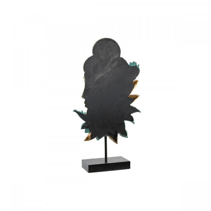 Figurine Décorative DKD Home Decor 22 x 8 x 42,5 cm Noir Doré Buda Turquoise Oriental (2 Unités)