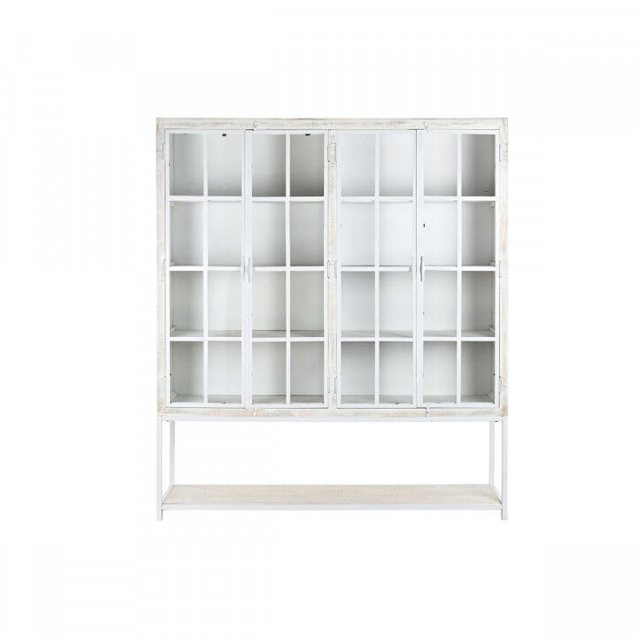 Planken DKD Home Decor Wit Zwart Metaal Mangohout 170 x 45 x 200 cm