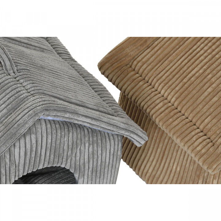 Letto per animali domestici DKD Home Decor 40 x 33 x 38 cm 48 x 37 x 40 cm Grigio Cammello Alluminio 2 Unità