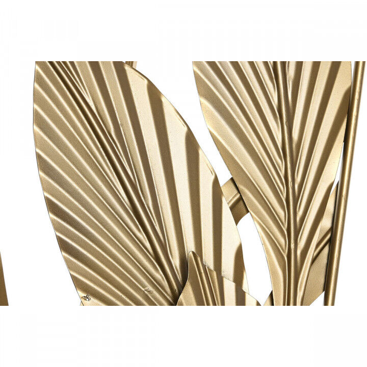 Wanddecoratie DKD Home Decor Gouden Tropisch Blad van een plant 80 x 2 x 80 cm