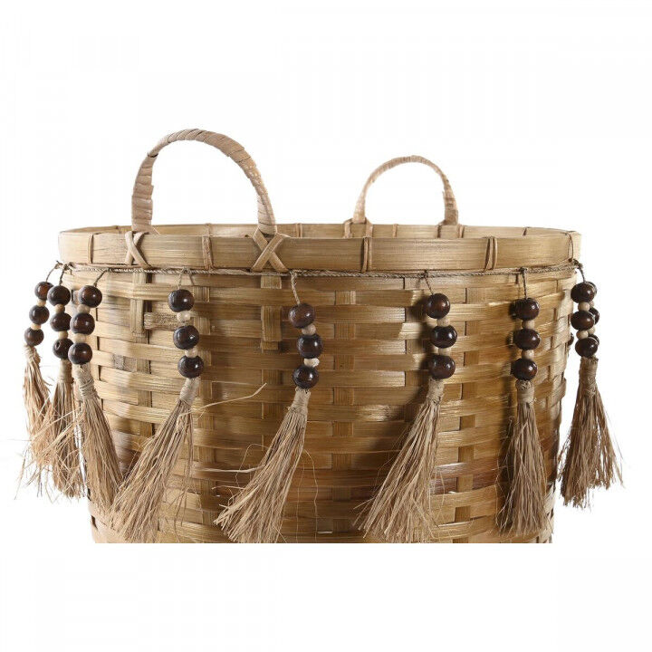 Basket set DKD Home Decor Multicolour Bamboo (3 Pieces)