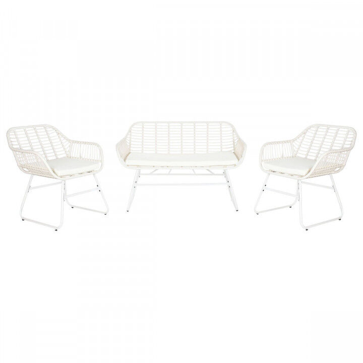 Muebles de Jardín DKD Home Decor Blanco 124 x 74 x 84 cm (4 Piezas)