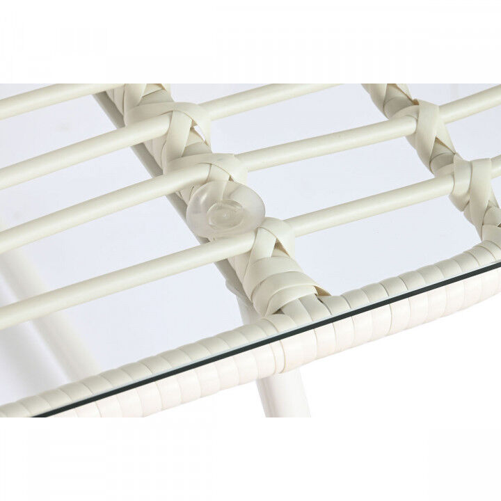 Tuinmeubilair DKD Home Decor Wit 124 x 74 x 84 cm (4 Onderdelen)