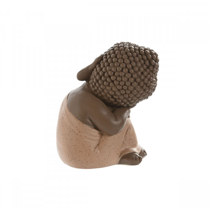 Statua Decorativa Home ESPRIT Arancio Corallo Lime Resina Buddha Orientale 8 x 8 x 12,5 cm (3 Unità)