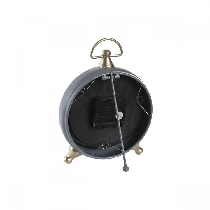 Table clock DKD Home Decor Black Grey Golden Traditional (2 Units)